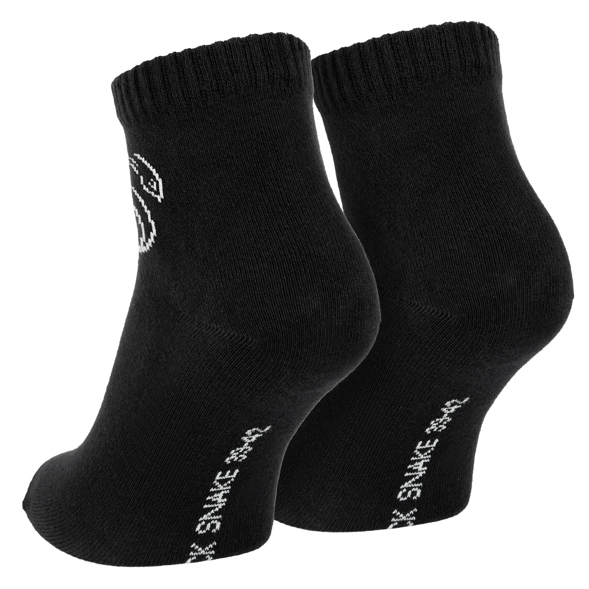 Quarter Sneaker Socken | 12 Paar | Damen und Herren | Schwarz 6/7