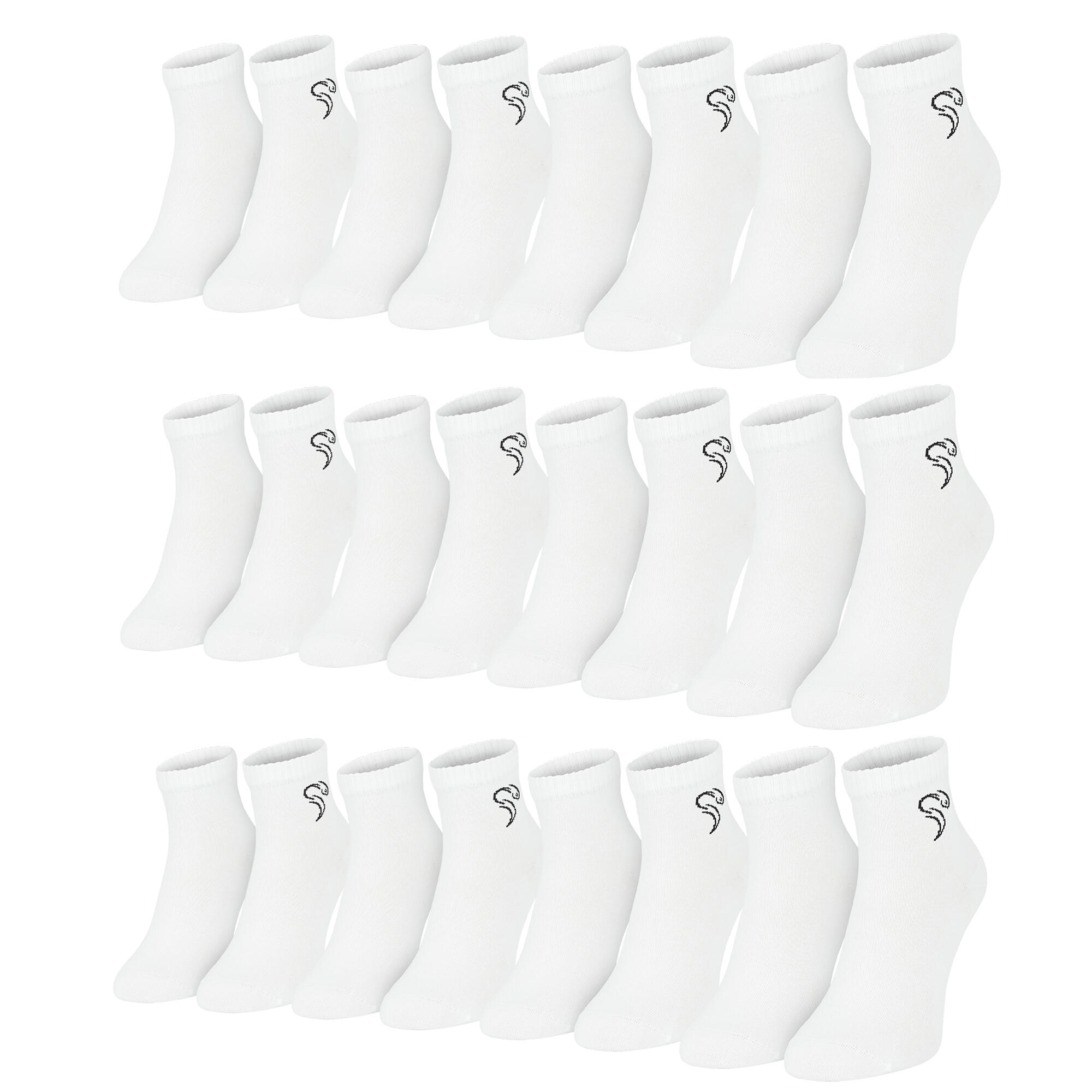 12 Paar Quarter Sneaker Socken aus Baumwolle Weiß-35/38 2/7