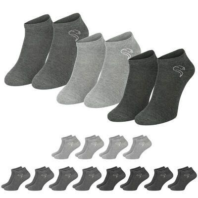 Basic Sneaker Socken | 12 Paar | Damen und Herren | Schwarz