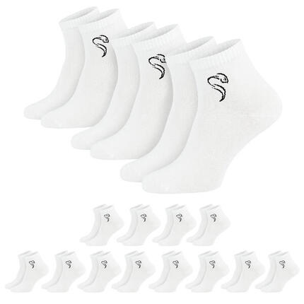 Quarter Sneaker Socken | 12 Paar | Damen und Herren | Weiß/Rosa/Aprikot
