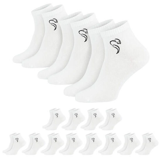 Quarter Sneaker Socken | 12 Paar | Damen und Herren | Weiß/Rosa/Aprikot