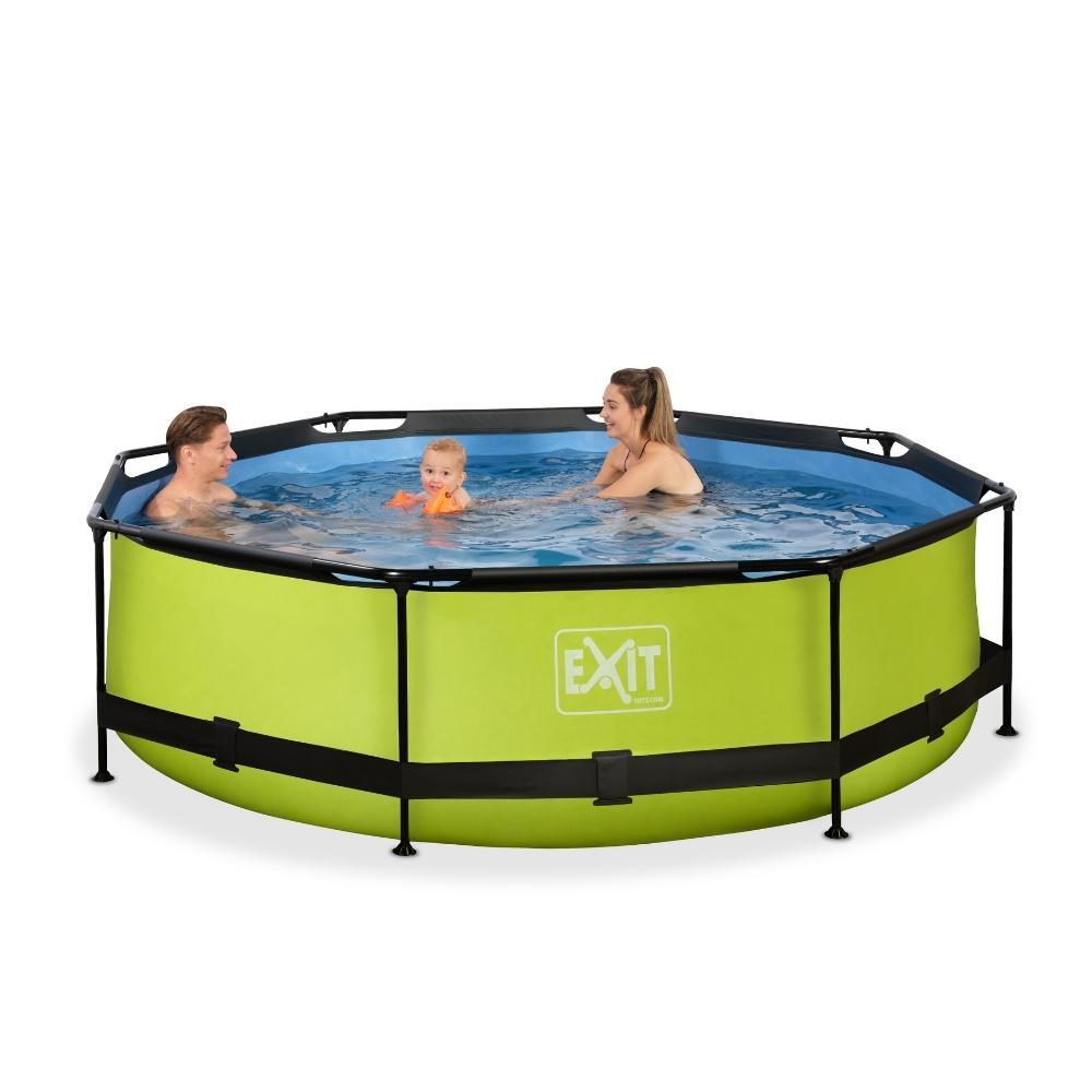 EXIT TOYS EXIT Lime zwembad ø300x76cm met filterpomp - groen