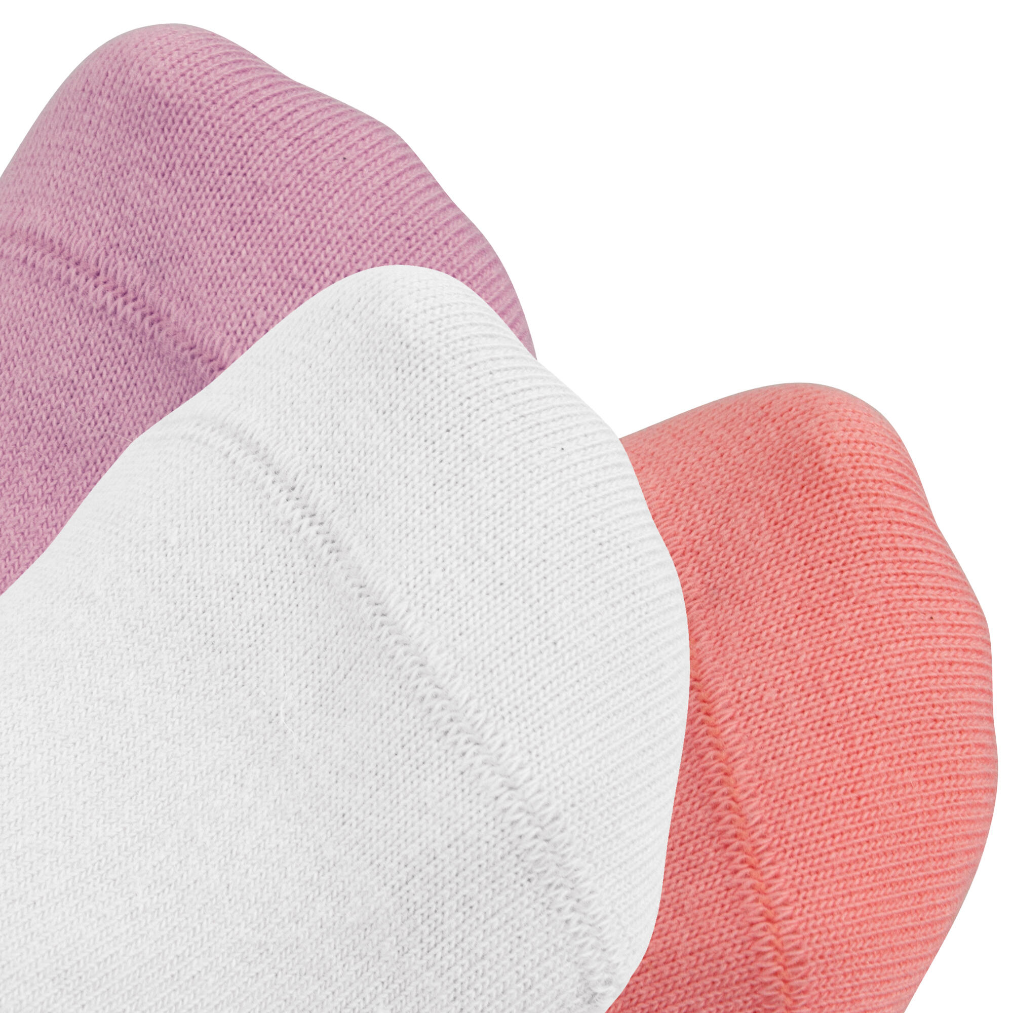 12 Paar Sneaker Socken aus Baumwolle Weiß/Rosa/Aprikot-39/42 8/8