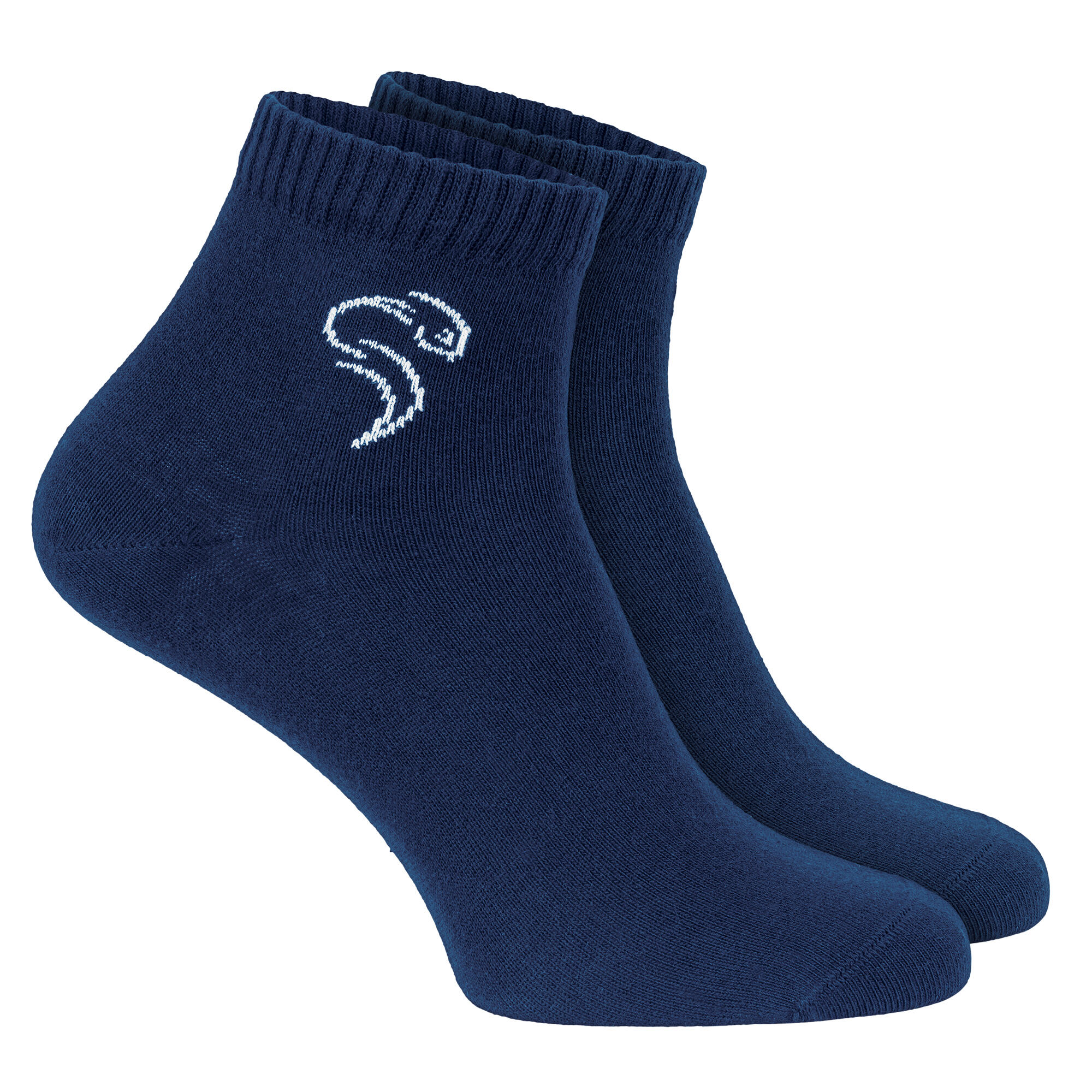 12 Paar Quarter Sneaker Socken aus Baumwolle Dunkelblau/Blau/Grau-43/46 5/7