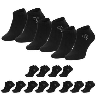 Basic Sneaker Socken | 12 Paar | Damen und Herren | Schwarz