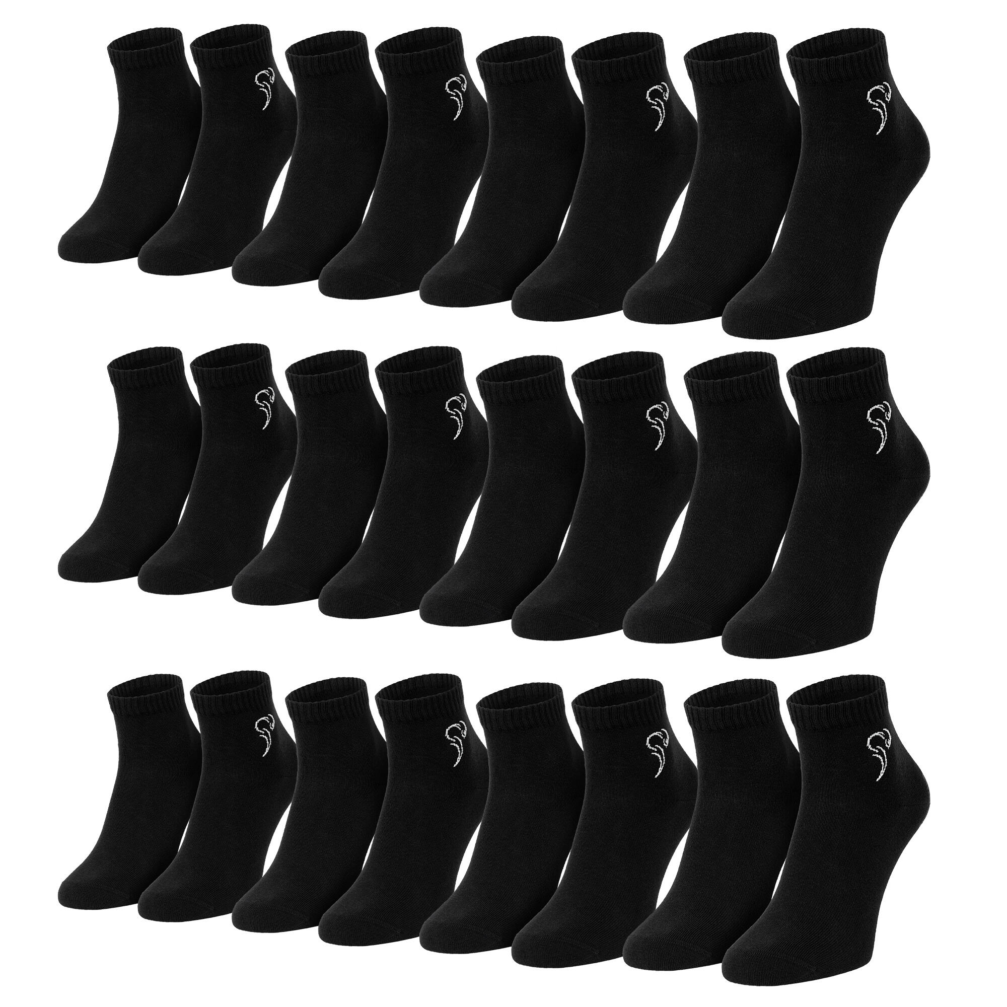 Quarter Sneaker Socken | 12 Paar | Damen und Herren | Schwarz 2/7