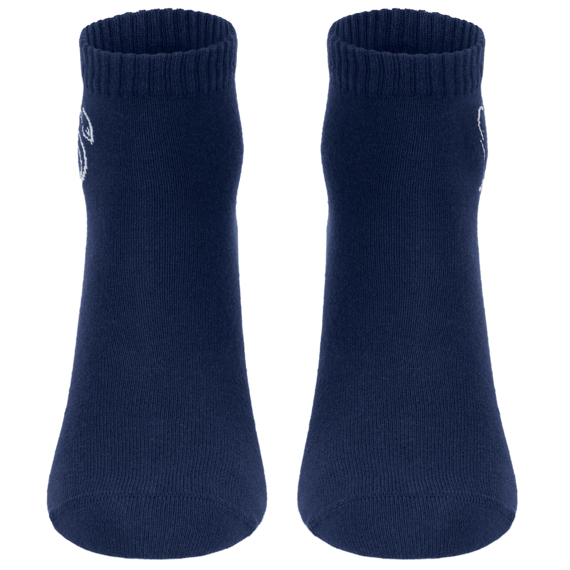 12 Paar Quarter Sneaker Socken aus Baumwolle Dunkelblau/Blau/Grau-43/46 4/7