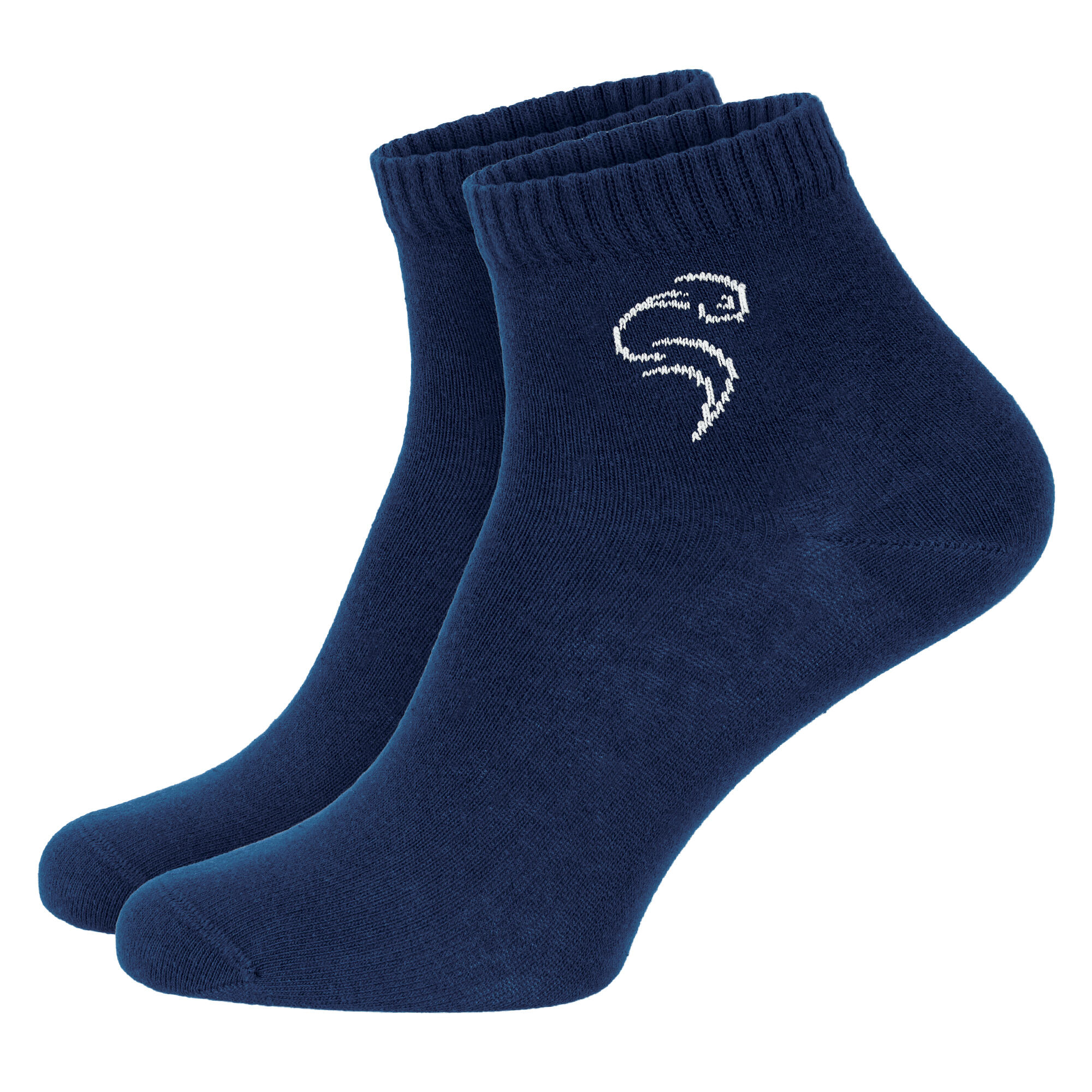 12 Paar Quarter Sneaker Socken aus Baumwolle Dunkelblau/Blau/Grau-43/46 3/7