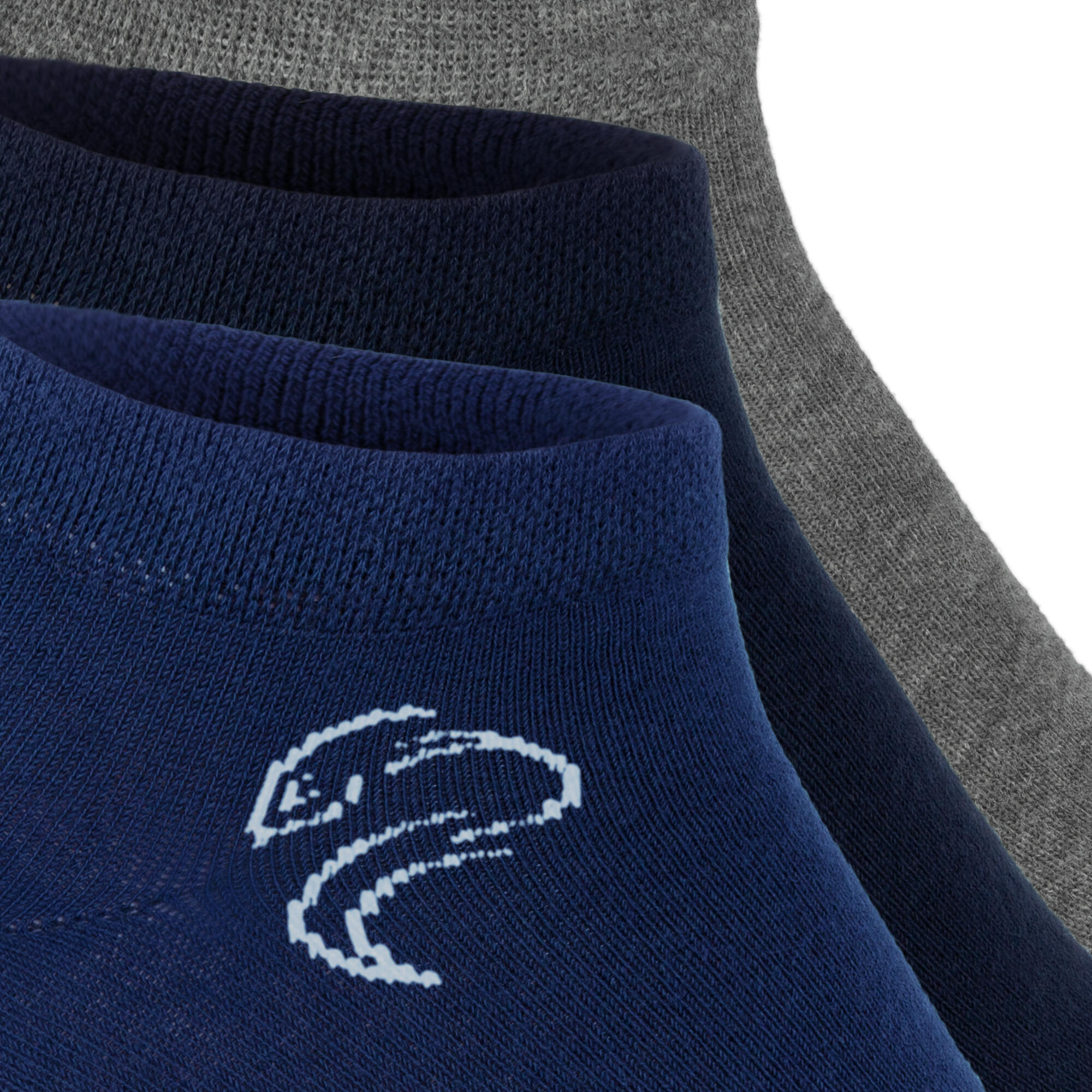 12 Paar Sneaker Socken aus Baumwolle Dunkelblau/Blau/Grau - 43/46 8/8