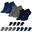 Chaussettes courtes | 12 paires | Femmes et hommes | Bleu foncé/Bleu/Gris