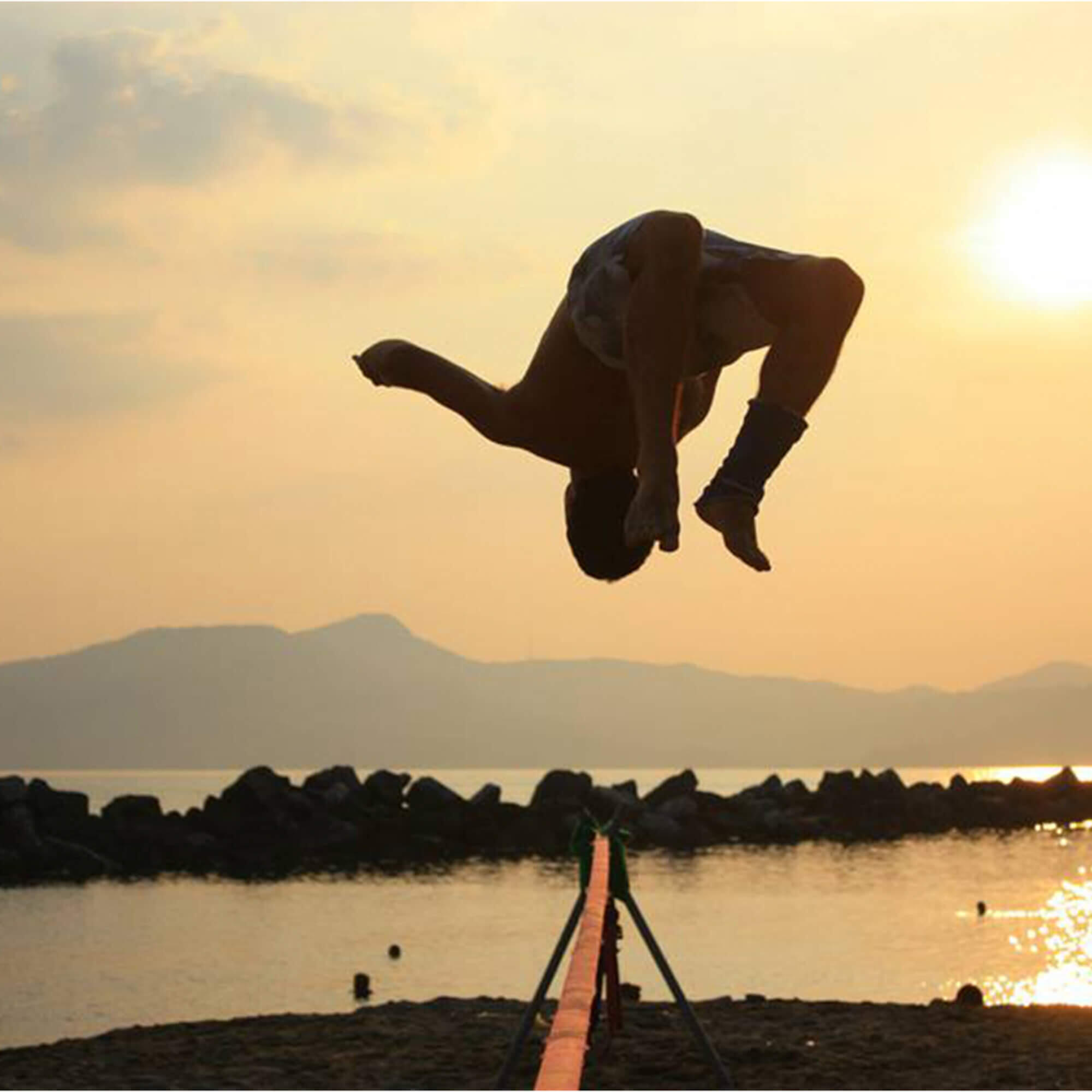Kit Slackline Custom - Set completo fettuccia Lunghezza 20m con 1xCricchetto 7/7
