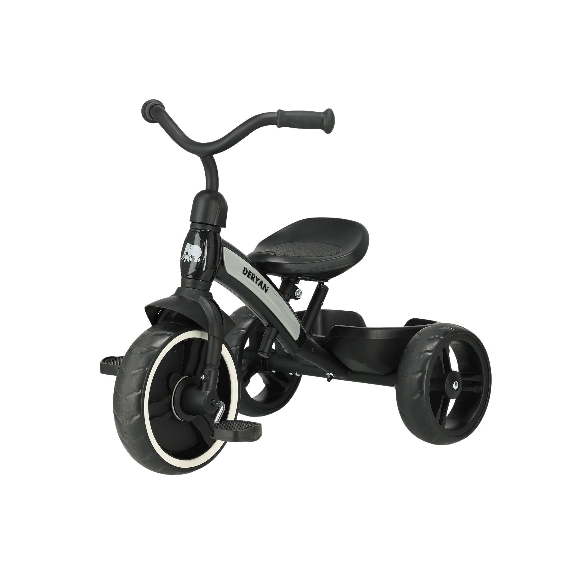 Tricycle with push bar - Black 5/7