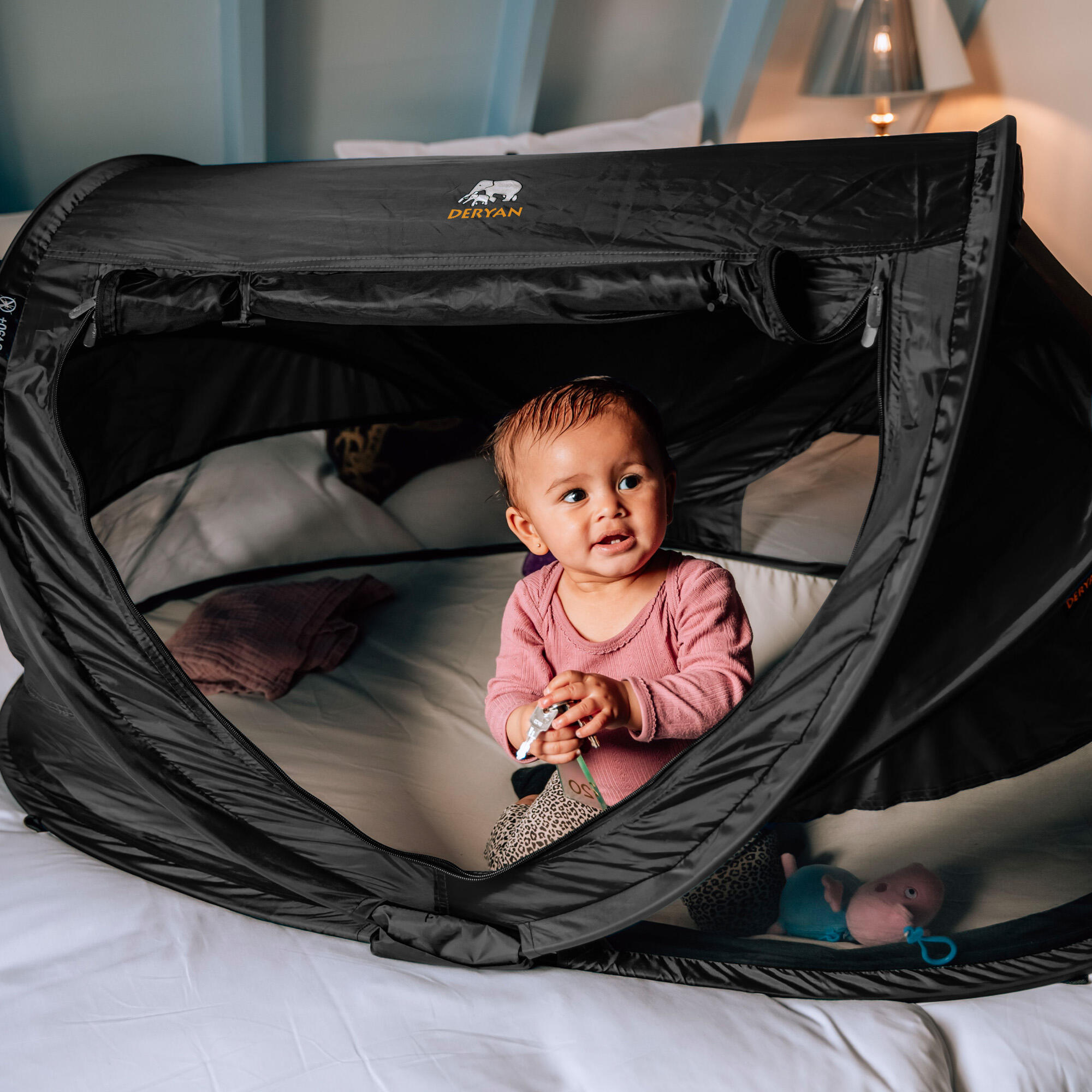 Lit de camping Peuter Luxe - Avec matelas autogonflant - Noir 7/8
