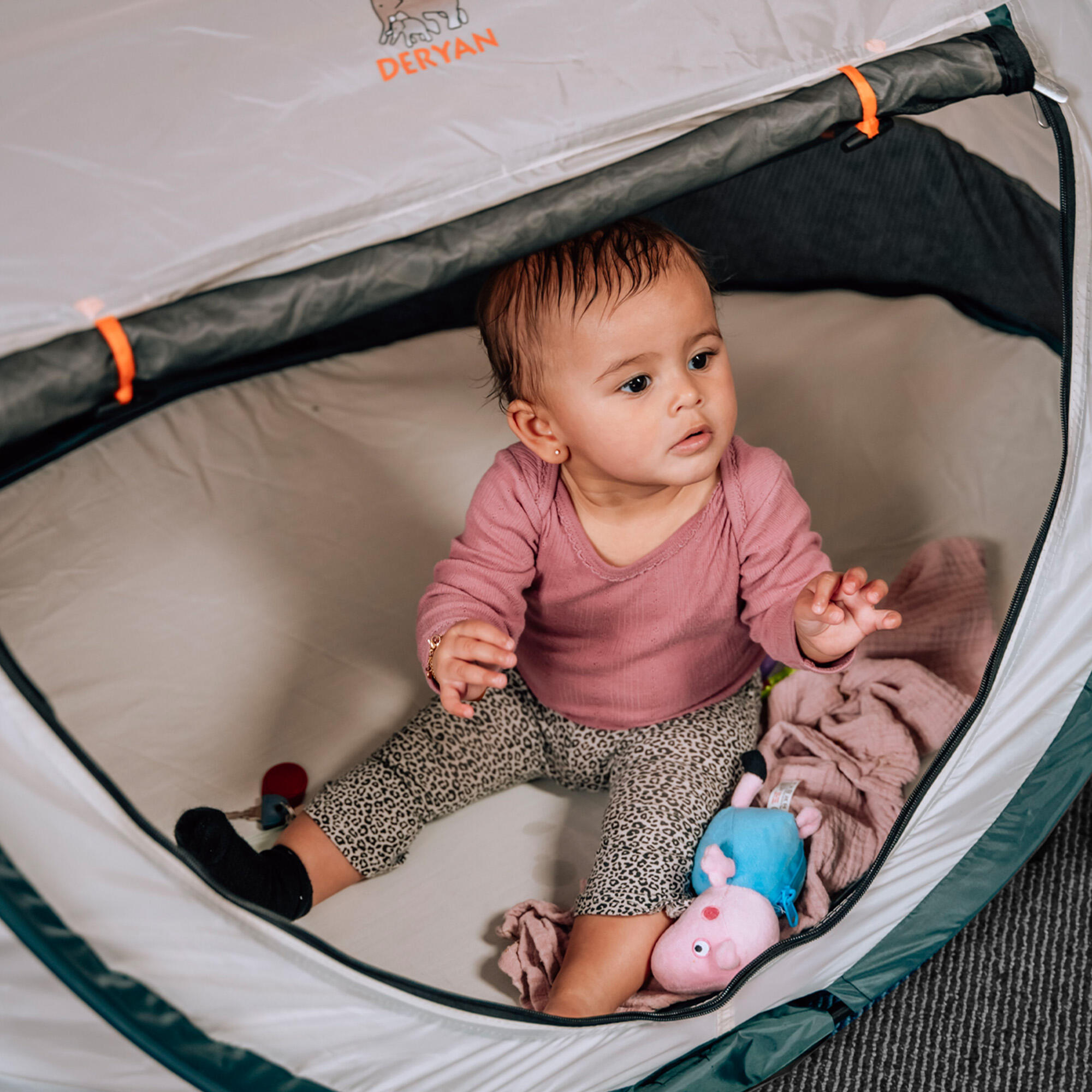 Lit de camping Peuter Luxe- Avec matelas autogonflant - Crème 7/8