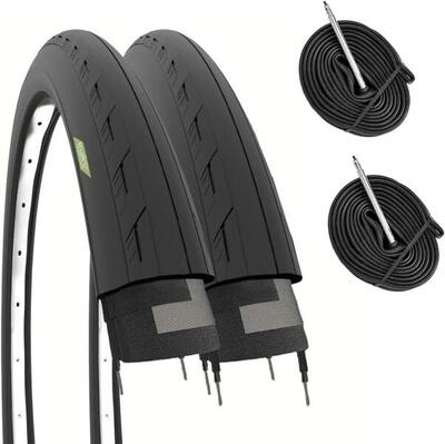 2 copertoni 700x25C (25-622) + camere. pneumatici bici corsa 700 x 25C EV