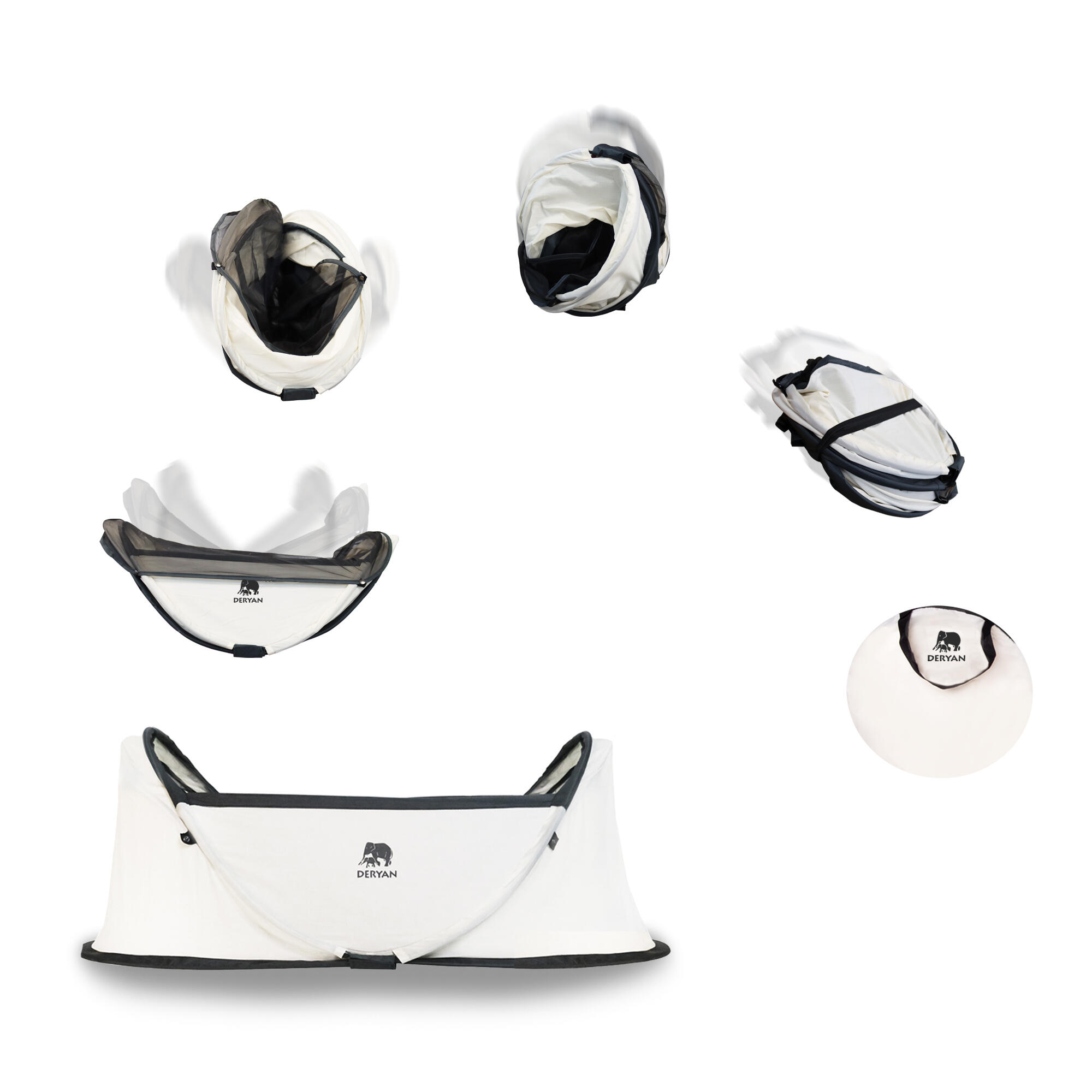 Infant Pop-Up BabyBox - Lit de camping - Moustiquaire pour bébé - Crème 7/7