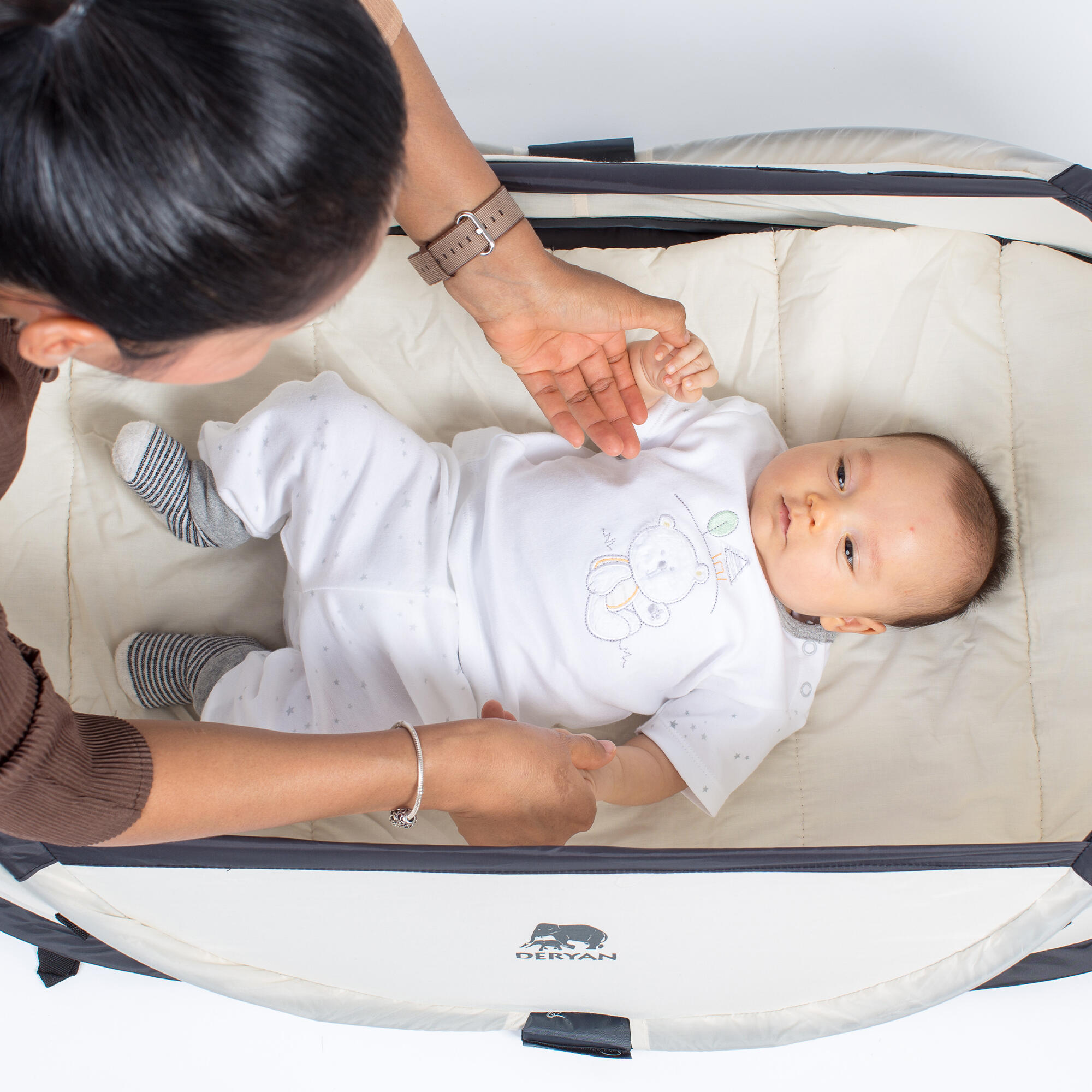 Infant Pop-Up BabyBox - Lit de camping - Moustiquaire pour bébé - Crème 4/7
