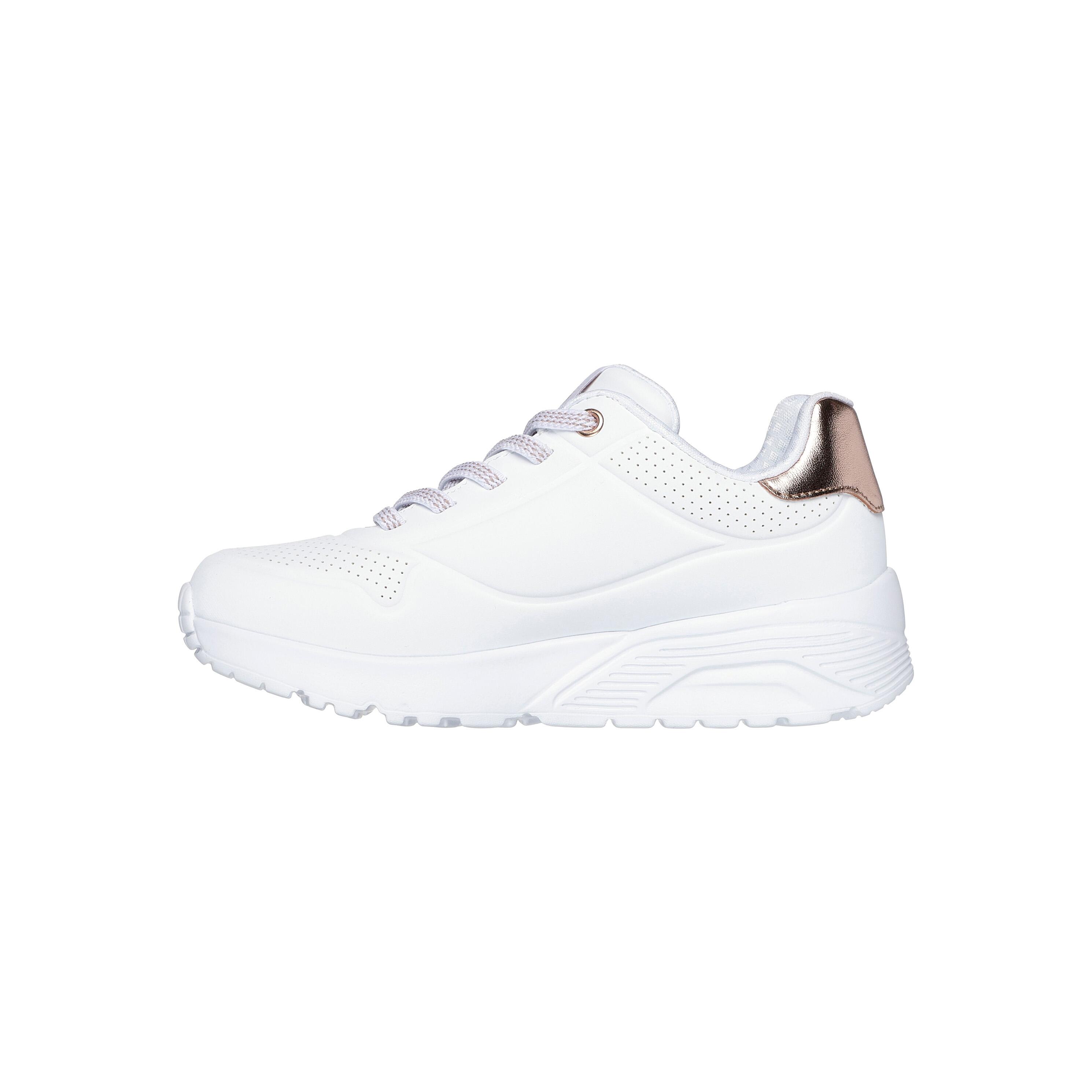Skechers - Basket À Lacets Junior Skechers Metallic Mode - Enfant - Baskets - Blanc - Decathlon