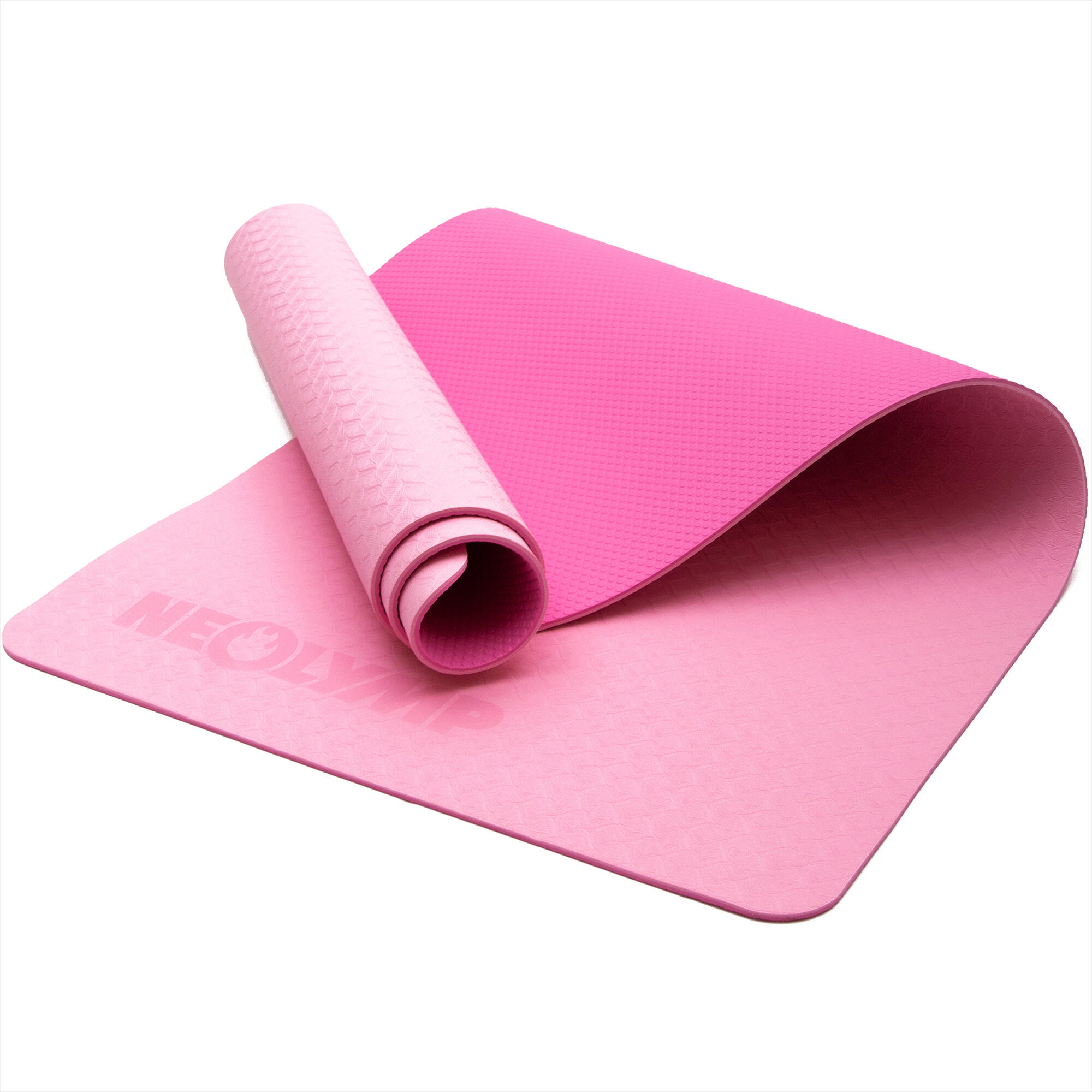 NEOLYMP Yogamatte Pink – Rutschfeste Sportmatte, Pilattesmate mit Tragegurt