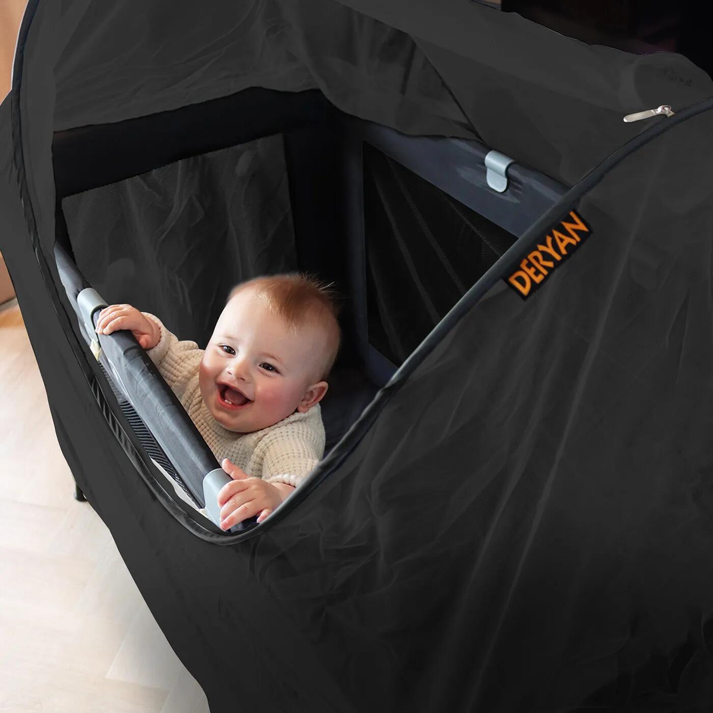 Mosquitera para cama de camping - mosquitera para bebes - Pop Up - Negro 3/5