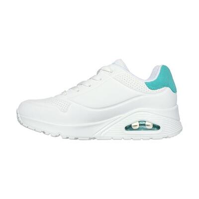 Skechers dames uno pop back sneakers wit / muntgroen