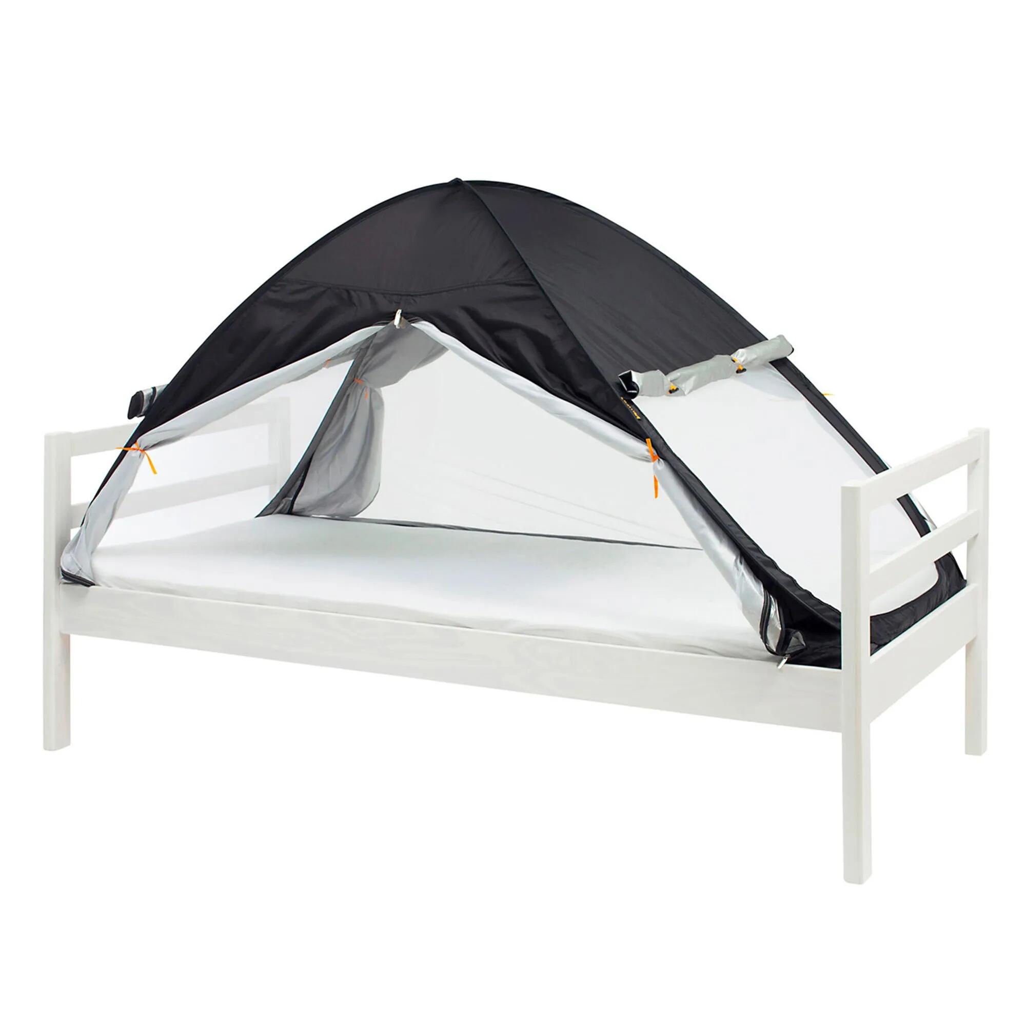 Tenda com Cama de Luxo Rede Mosquiteira Pop Up - 200 x 90 cm - Preto