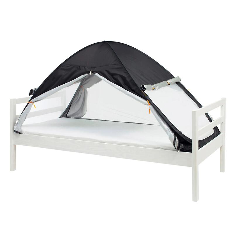 Cort de pat de lux cu plasă anti-țânțari - Pop-Up - 200x90 cm - Negru