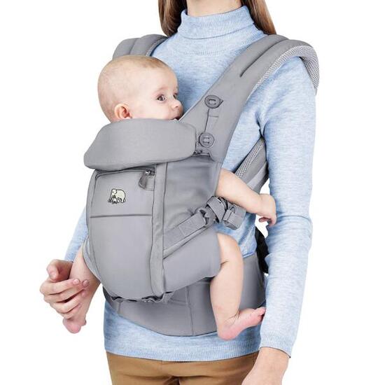 Porte-bébé ergonomique - Porte-bébé ventral 4-en-1 - Gris
