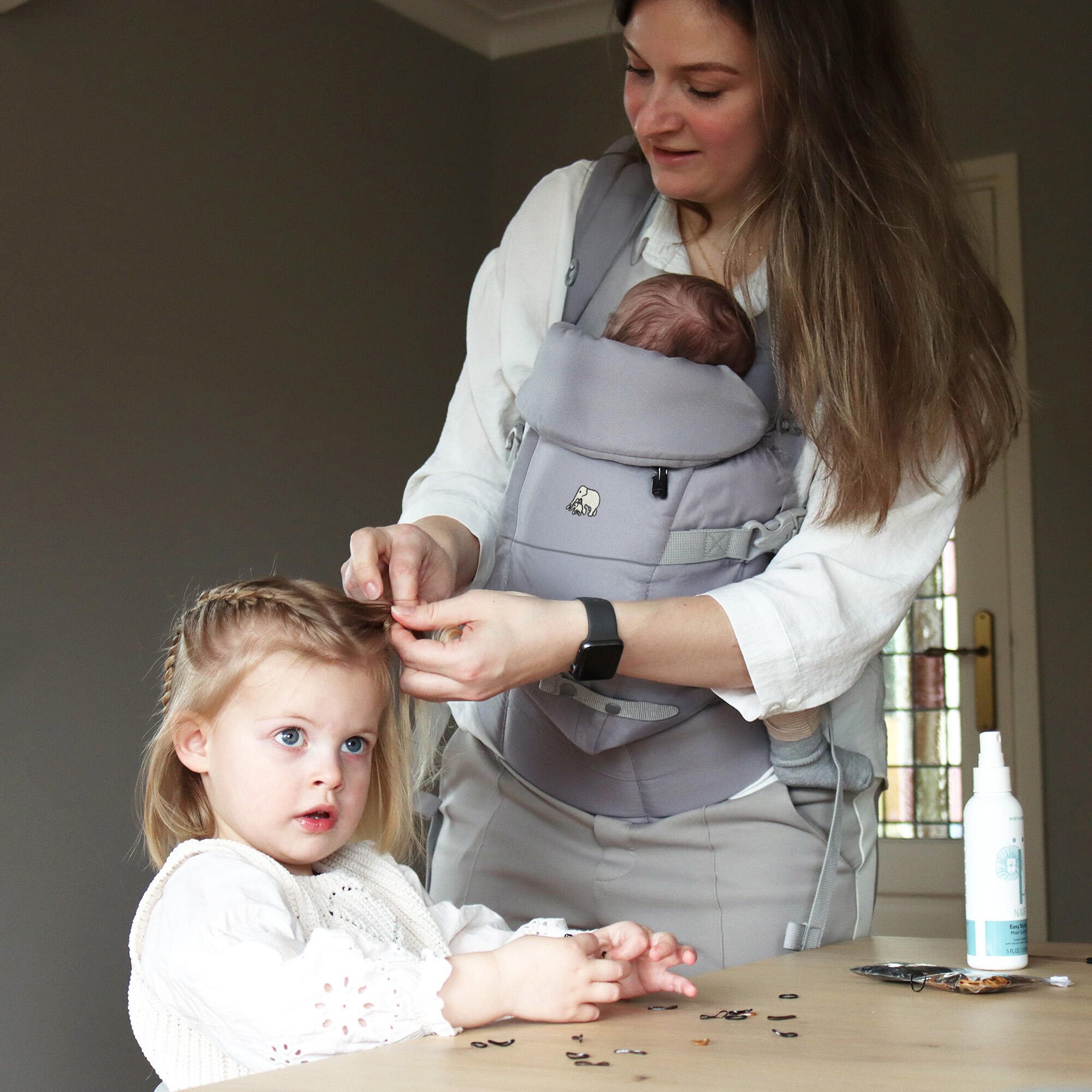 Porte-bébé ergonomique - Porte-bébé ventral 4-en-1 - Gris 5/7