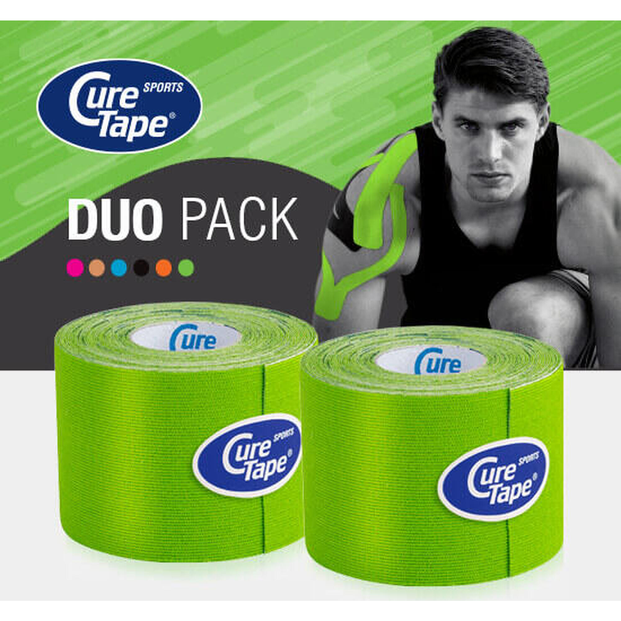 Curetape - Curetape® Sports Kinesiotape  - Ensemble D'Offres Spéciales - Lime - Bande De Kinésiologie - Jaune|vert - Taille Unique - Decathlon