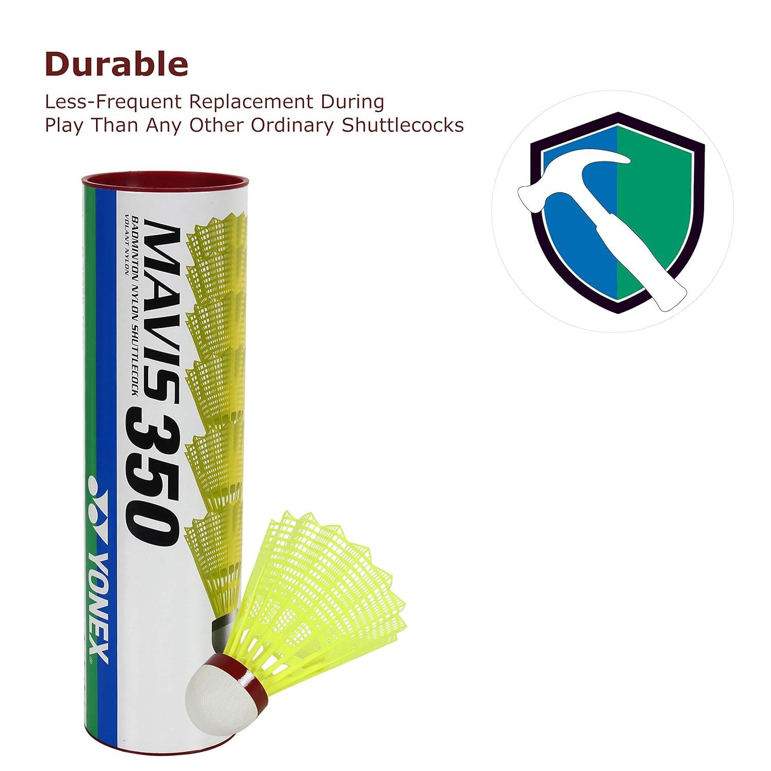 Yonex Mavis 350 Nylon Shuttlecocks (Red/Yellow)