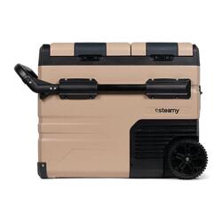 Steamy-E Dual Zone Électrique Glacière à compresseur sur roues, 45L