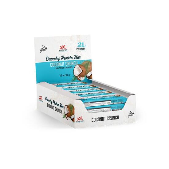 Crunchy Protein Bar - Tot 22g Eiwit - Eiwitrepen - Kokosnoot - 12 Pack