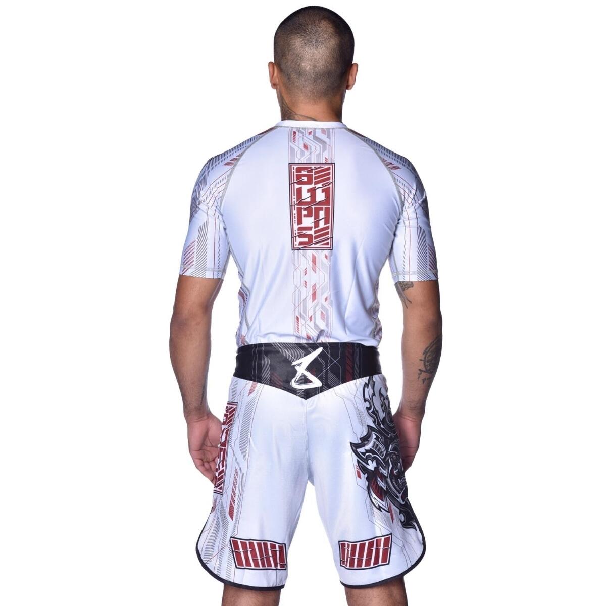 8 WEAPONS Rashguard, S/S, Hit 2.0, black-red, XL 5/7