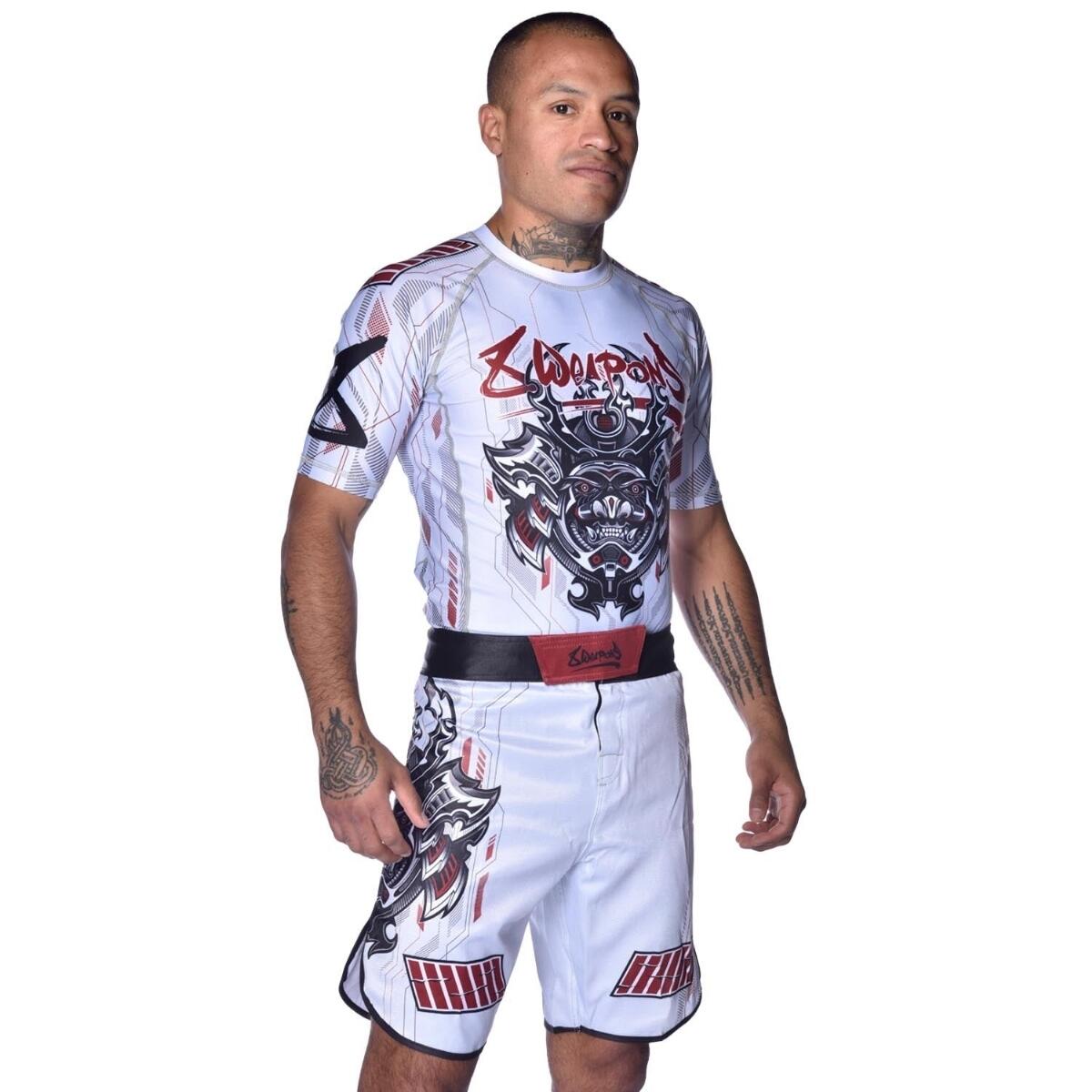 8 WEAPONS Rashguard, S/S, Hit 2.0, black-red, XL 4/7