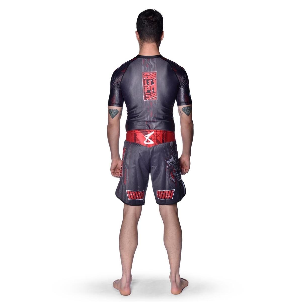 8 WEAPONS Fight Shorts, Samurai 2.0, black-red, L 8/9