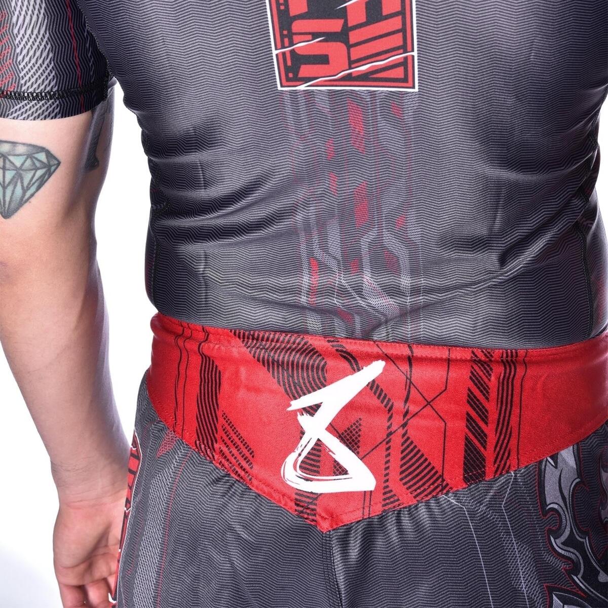 8 WEAPONS Fight Shorts, Samurai 2.0, black-red, L 9/9