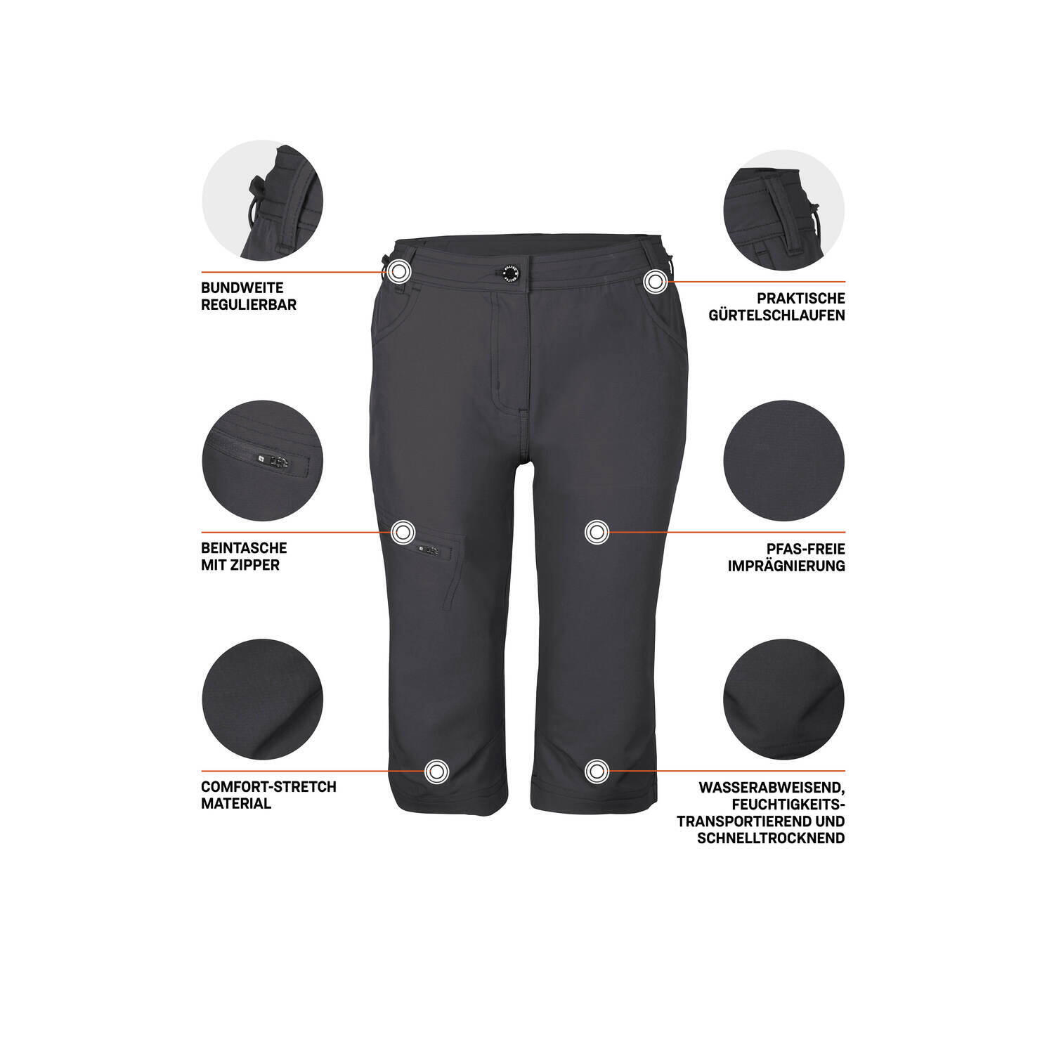 Killtec Caprihose für Damen wasserabweisend 5/6