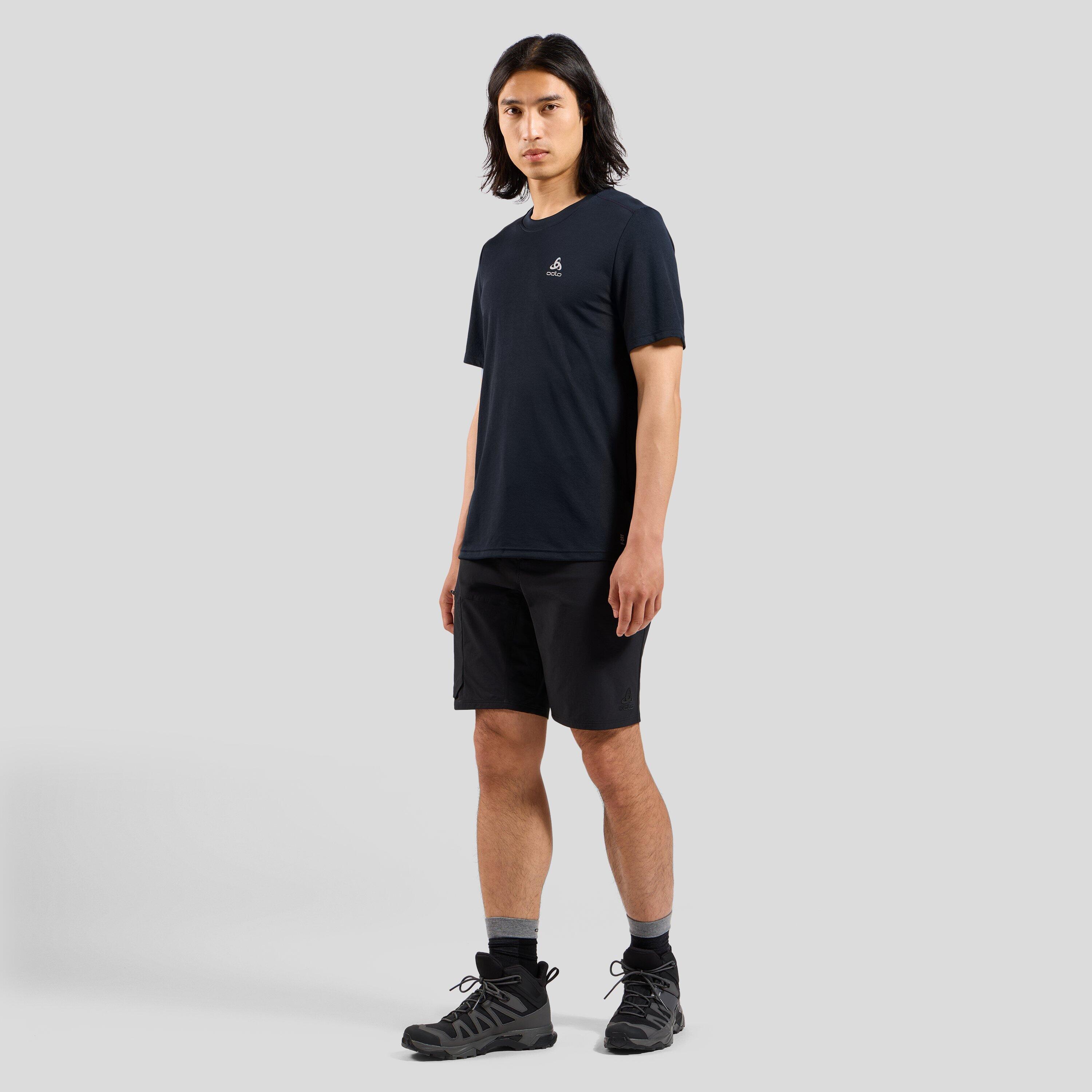 Camisa preta manga curta Odlo F-Dry 5/7