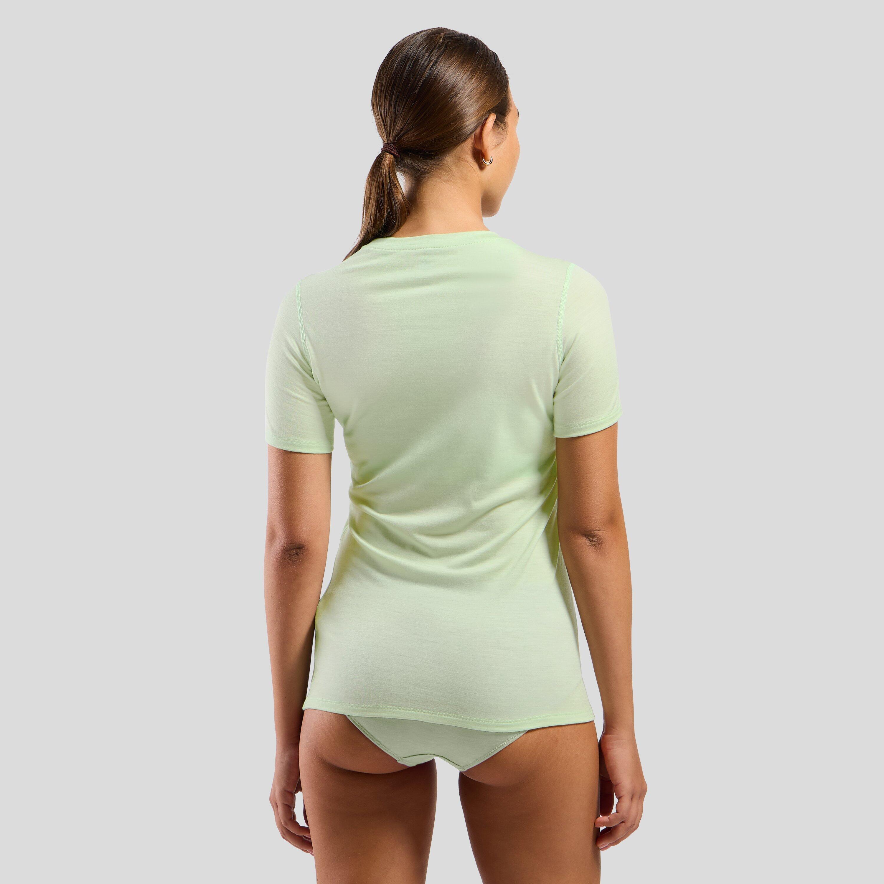 T-shirt técnica Odlo Merino 160 Natural Light Green para mulher 2/6