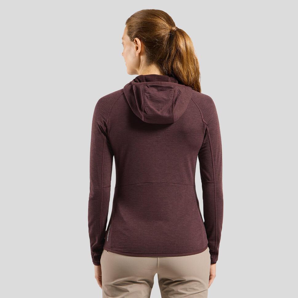 Bluza damska z kapturem Odlo Ascent Mid Layer Hoody Full Zip