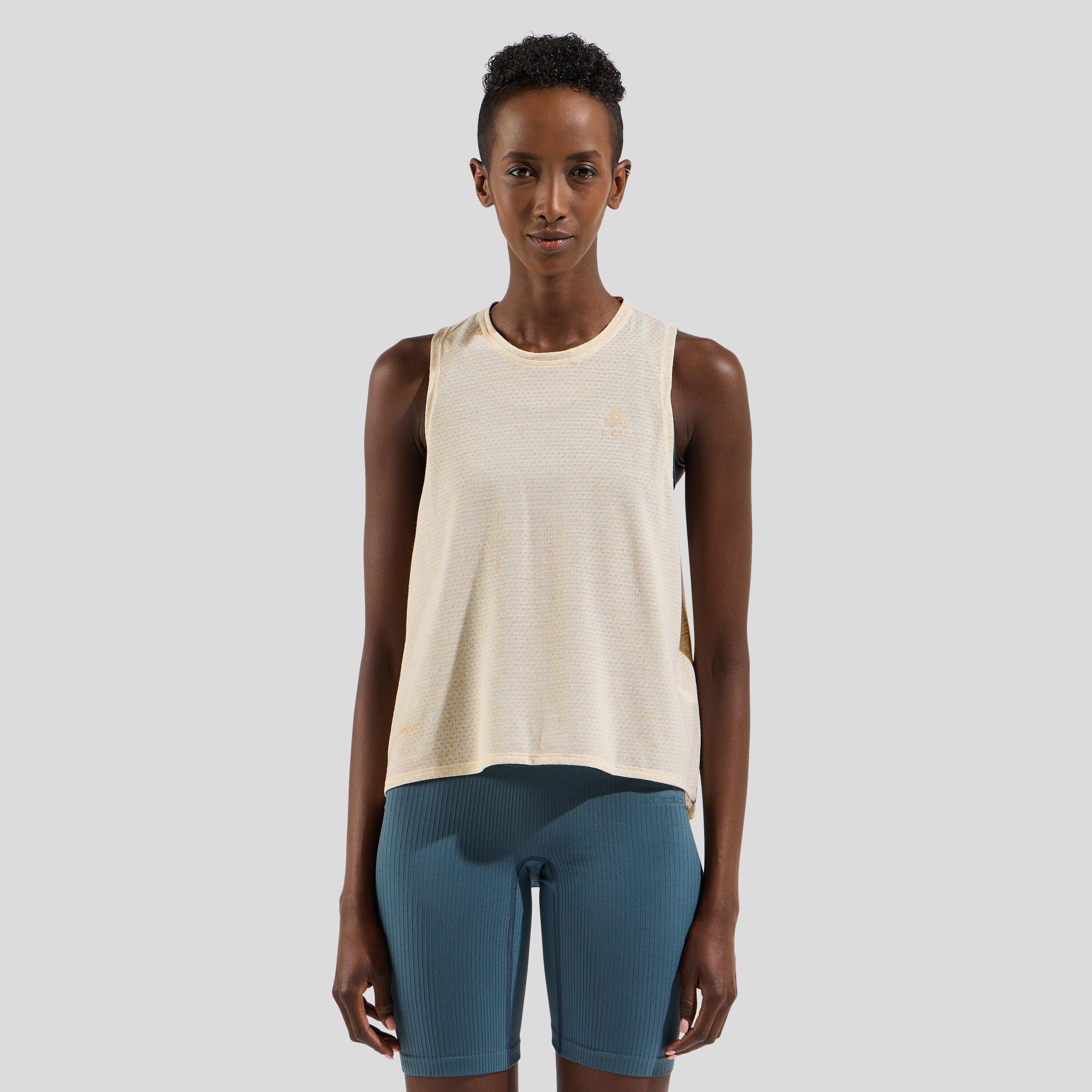 Odlo - Débardeur À Col Rond Active 365 Linencool Odlo - T-shirt Manches Courtes - Jaune - 40 M - Decathlon