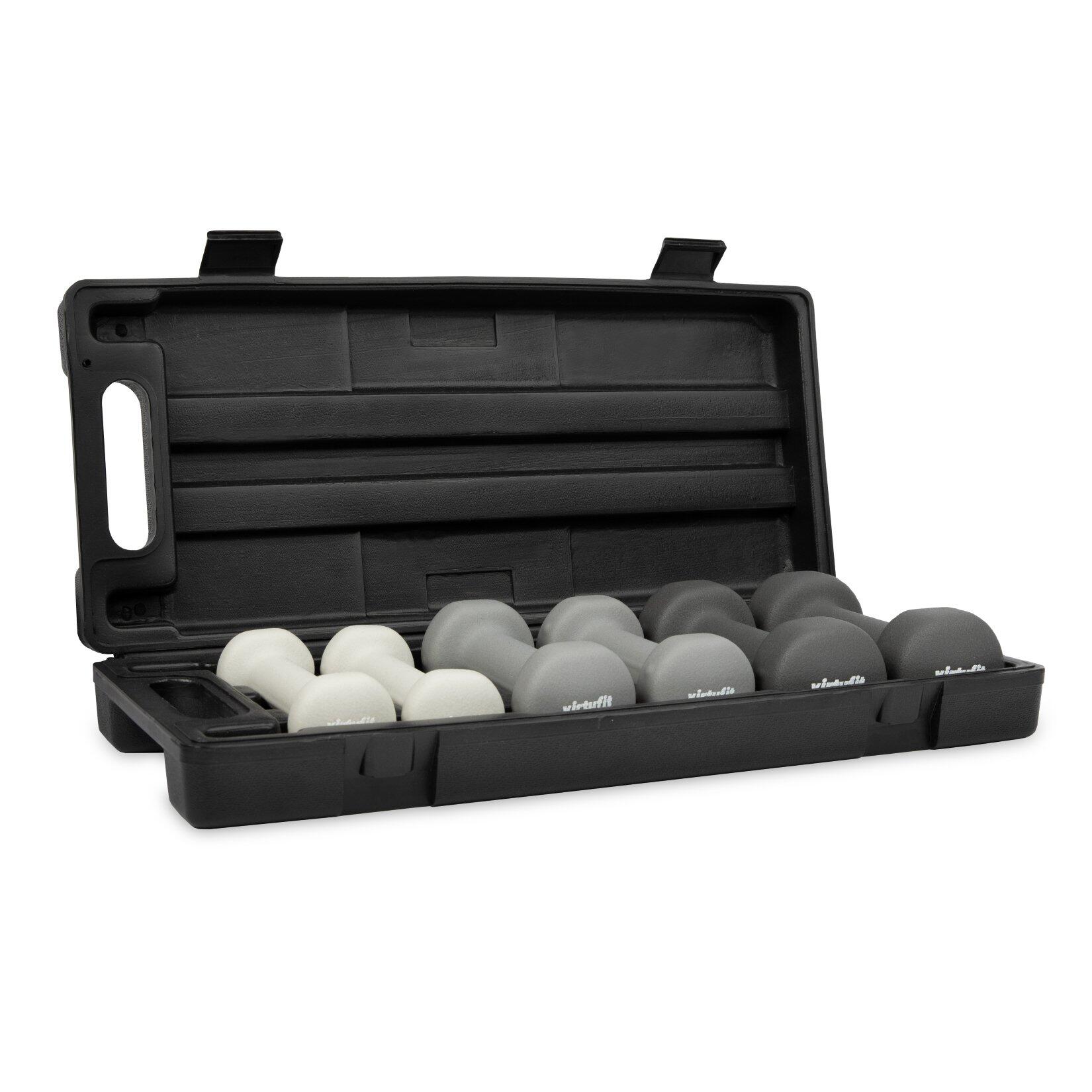 VIRTUFIT Juego De Mancuernas - Vinilo - Con Estuche