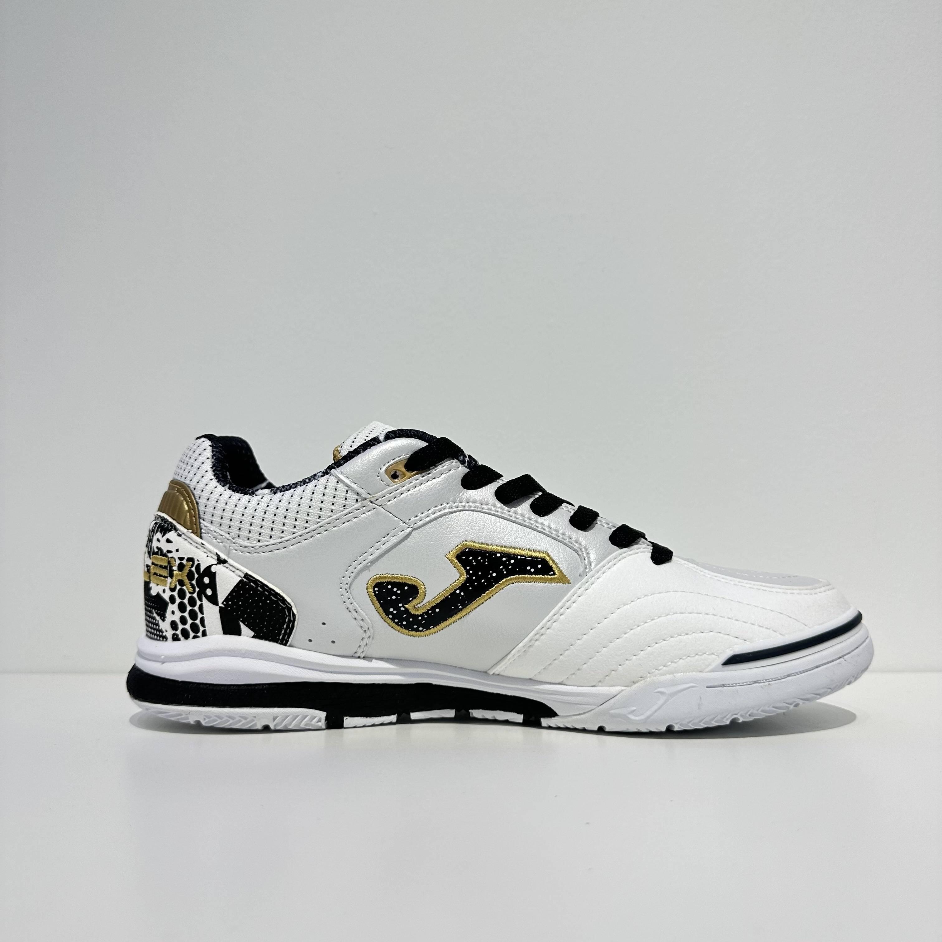 JOMA TOP FLEX REBOUND 2432 UNISEX FUTSAL SHOE - WHITE/GOLD