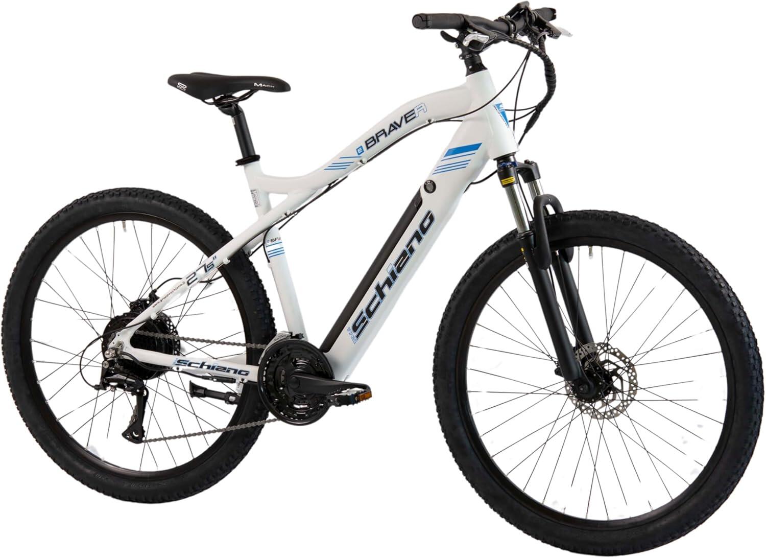 F.LLI SCHIANO E-Braver Elektro-MTB 27,5" weiß, Akku 11,6Ah