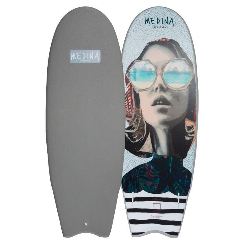 Medina Softboards - Planche De Surf En Mousse Medina Softboards Sea Queen 5'0 - Planche De Surf - Gris - Taille Unique - Decathlon