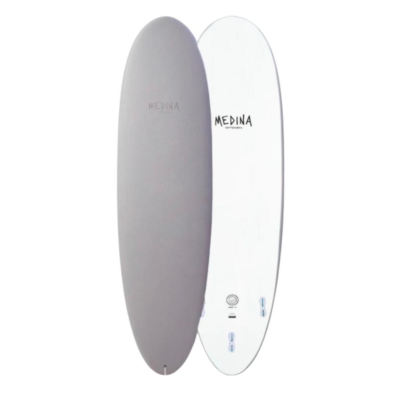 Medina Softboards - Planche De Surf En Mousse Medina Softboards Premium White Mini Long 6'6 -gris - Planche De Surf - Gris - Taille Unique - Decathlon
