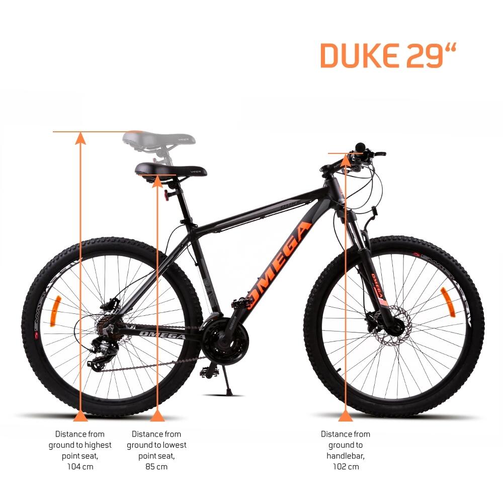 Bicicletta mountain bike Omega Duke 29", telaio 49 cm, nero/arancione 3/3