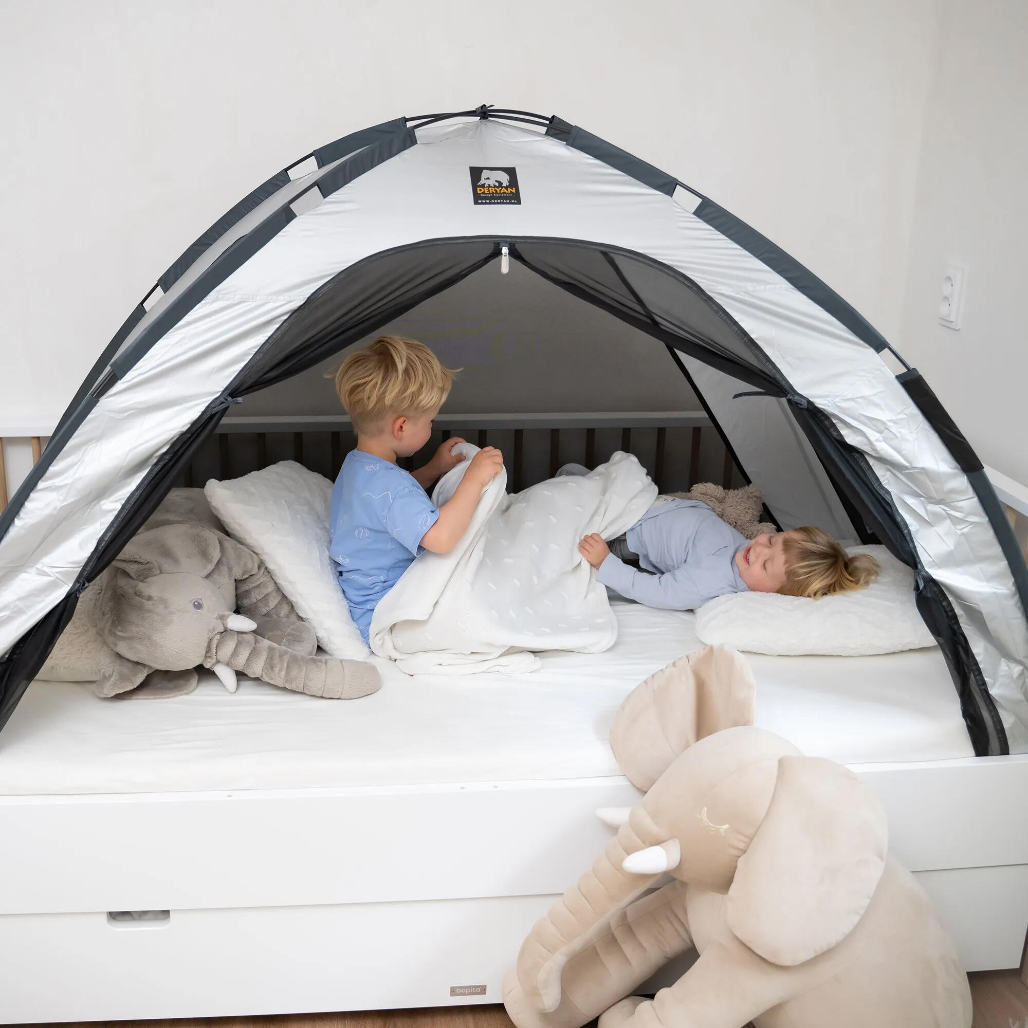 Tienda de cama con mosquitera - 200x90 cm - Malla de 1 mm - Plata 6/8