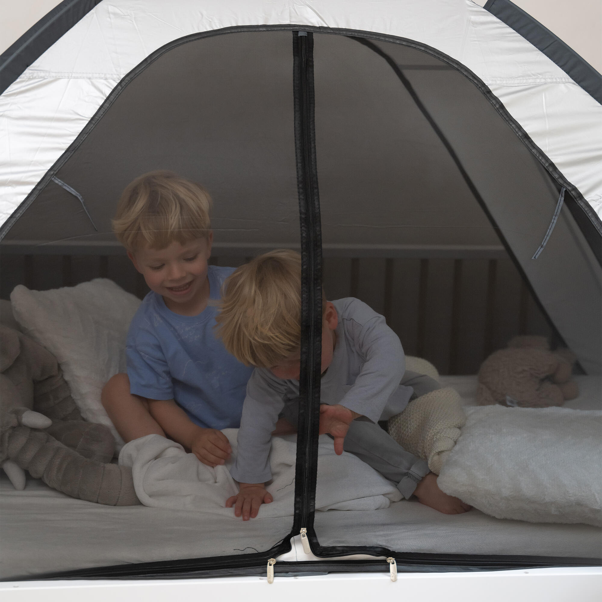 Tienda de cama con mosquitera - 200x90 cm - Malla de 1 mm - Plata 5/8